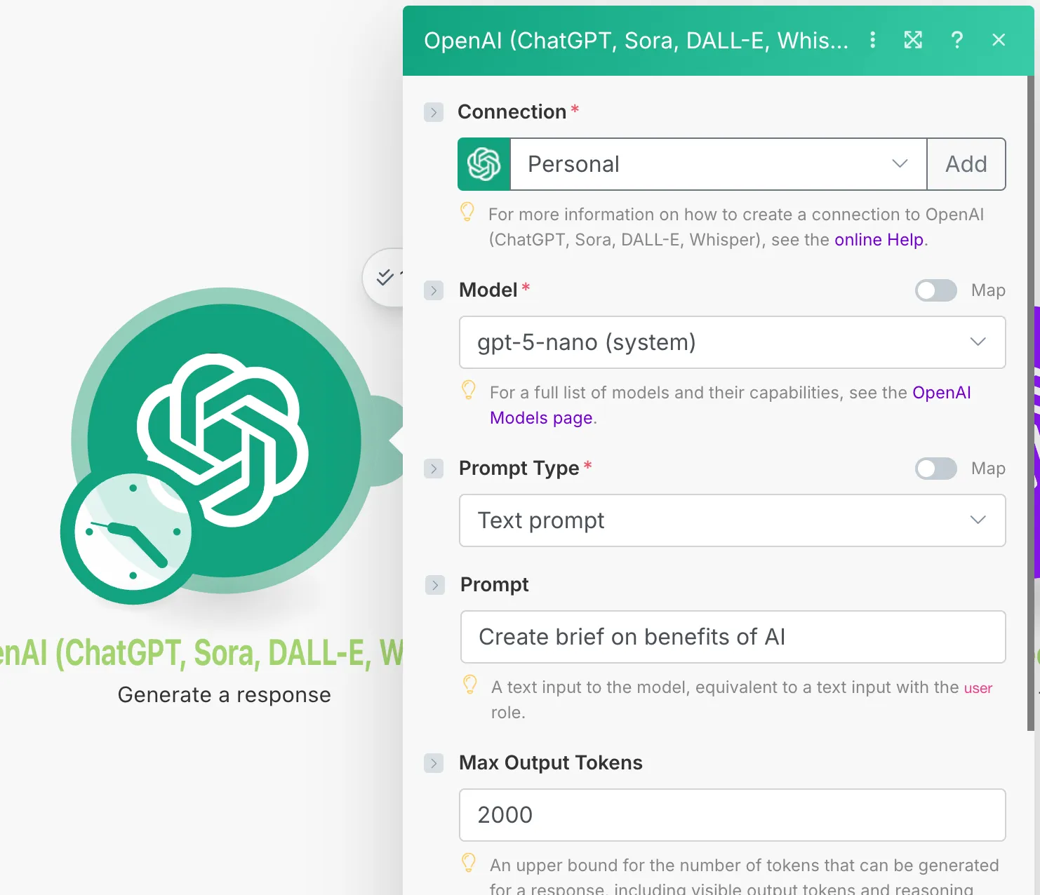 OpenAI module configuration