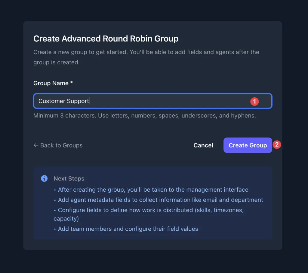 Agent fields configuration