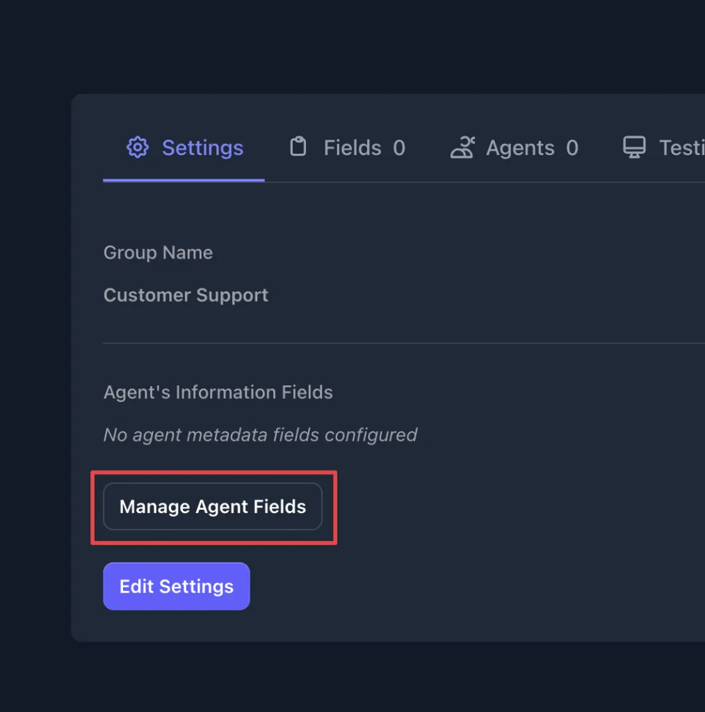 Routing fields configuration