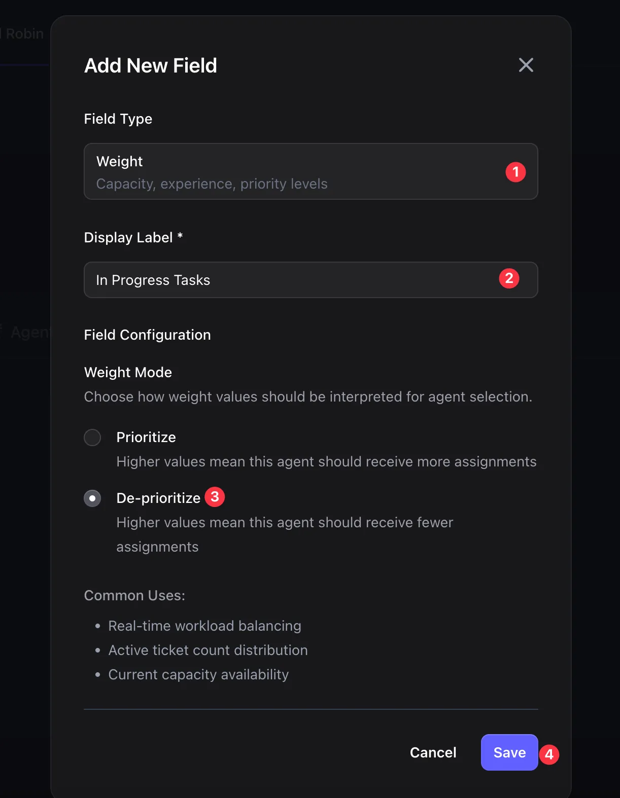 Weight Field Configuration