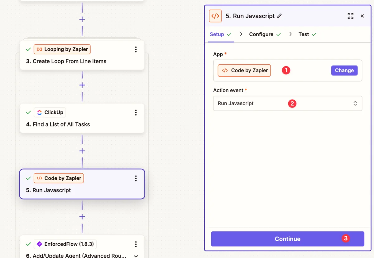 Code by Zapier Setup